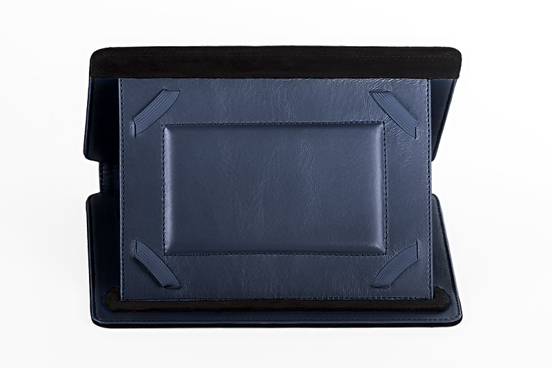 Etui pour tablette bleu indigo et noir mat haut de gamme. Personnalisation. Profile view - Florence KOOIJMAN